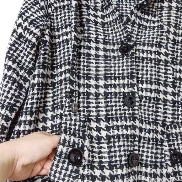 Houndstooth Knit Fringe Swing Jacket - Picture 5 of 5
